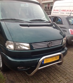 Chrome gril gemonteerd