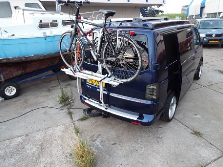 De Fiamme fietsendrager meteen uitgeprobeerd.