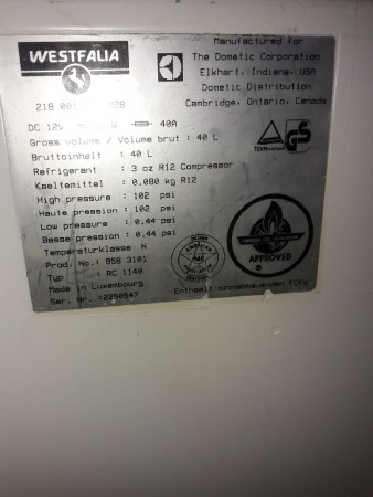 RC1140 type koelkast