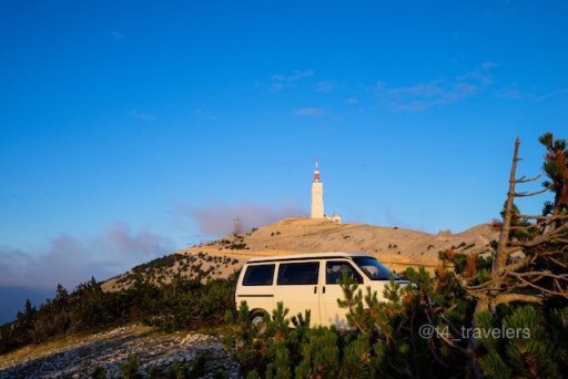 Camperen op de Mont Ventoux