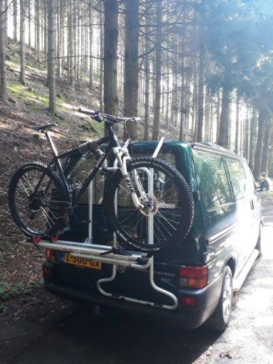 Direct de andere dag naar Malmedy met mtb achterop...