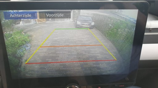 Camera beeld achter, later nog bijgesteld