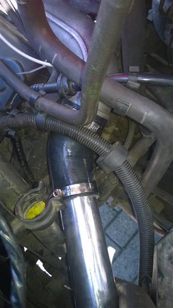 nog een recht stuk pijp naar de volvo inlaat